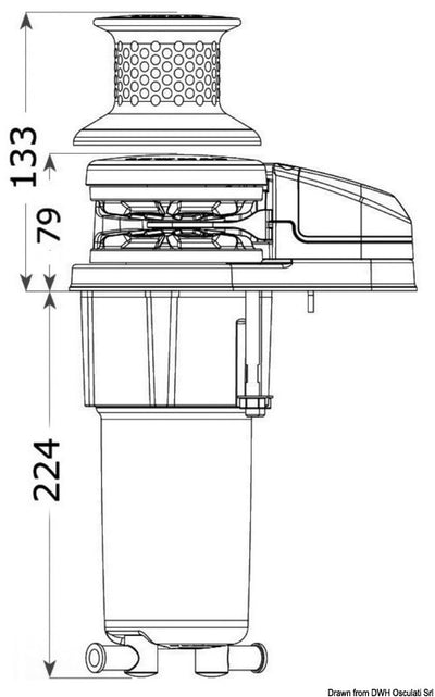 Lewmar VX1L 12V 500/800W - 6/8mm Kettennuss (ohne Spillkopf)