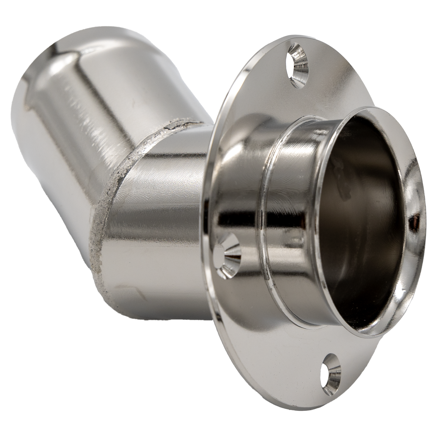 Thru hull exhaust pipe - 45° angle, SS, connection 51 mm
