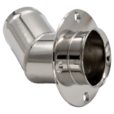 Thru hull exhaust pipe - 45° angle, SS, connection 51 mm