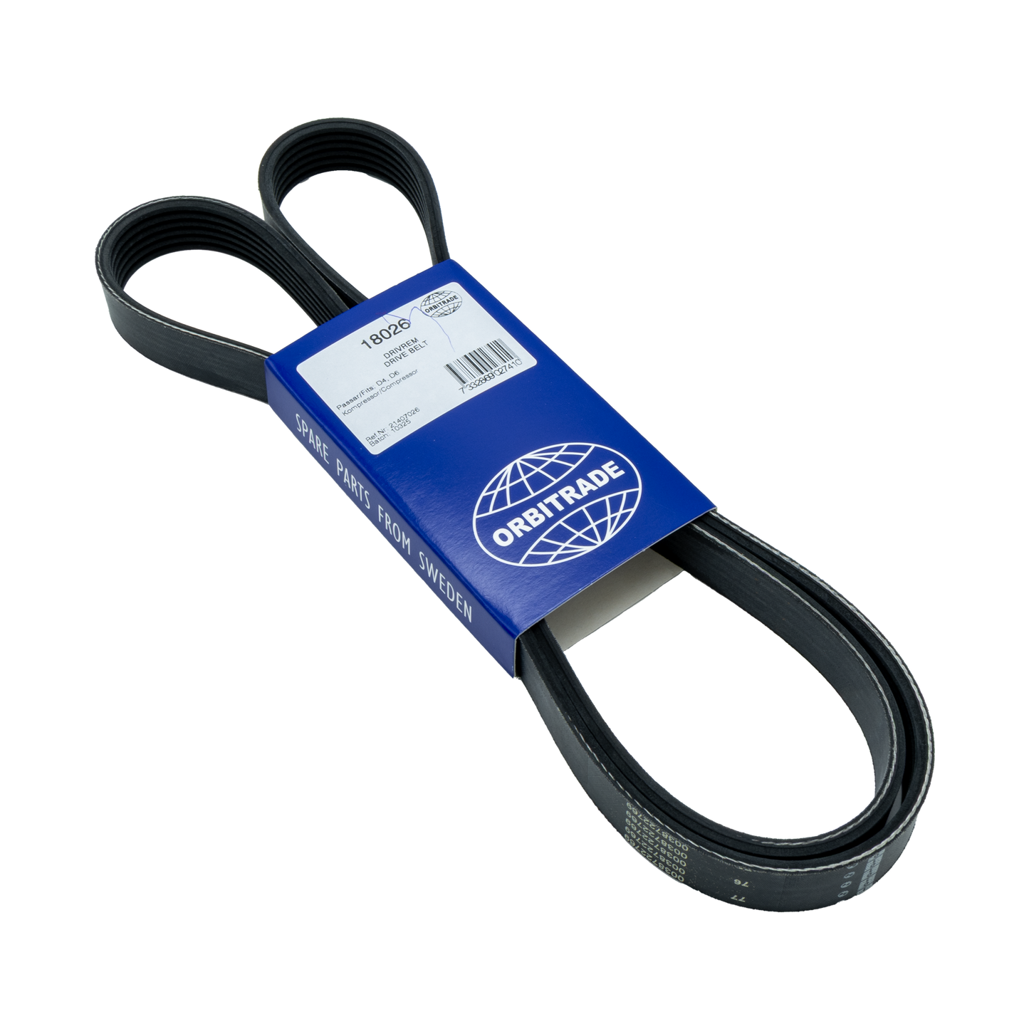 Drive belt, Multi-V D4, D6 for compressor
