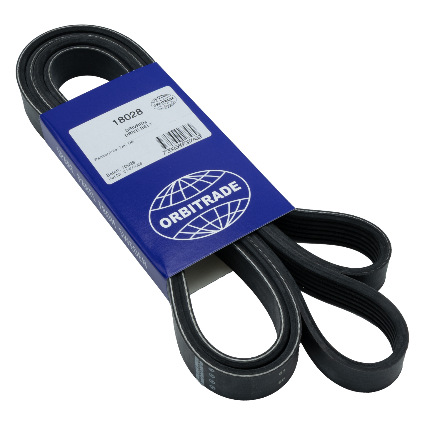 Drive belt Multi-V D4, D6, with servo steering