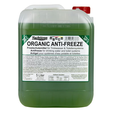 YACHTICON Organic Anti-Freeze Frostschutzmittel für Trinkwasser- und Toilettensysteme 5 Liter