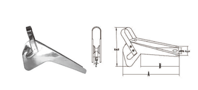 Edelstahl Bugrolle Model A
