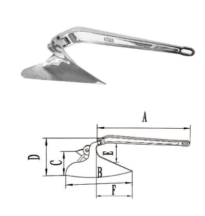 Plough Edelstahl Anker