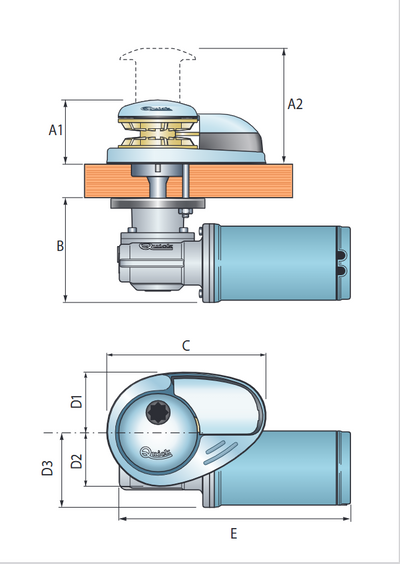 QUICK Ankerwinde Prince DP1 12V 500W für Kette 6mm