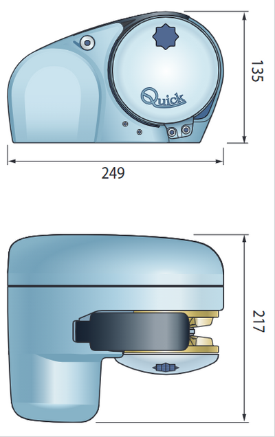 QUICK Ankerwinde Genius GP2 12V 500W für Kette 6mm