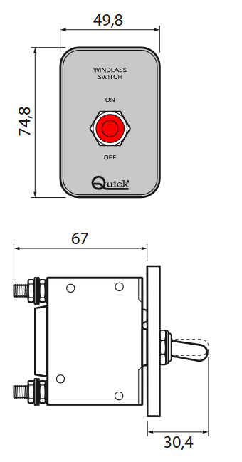 QUICK Schutzschalter WCB100 für Ankerwinden 100A